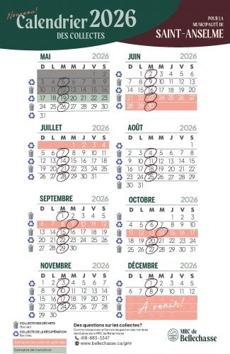 20260402164202 Nouveau Calendrier De Collecte De Saint Anselme
