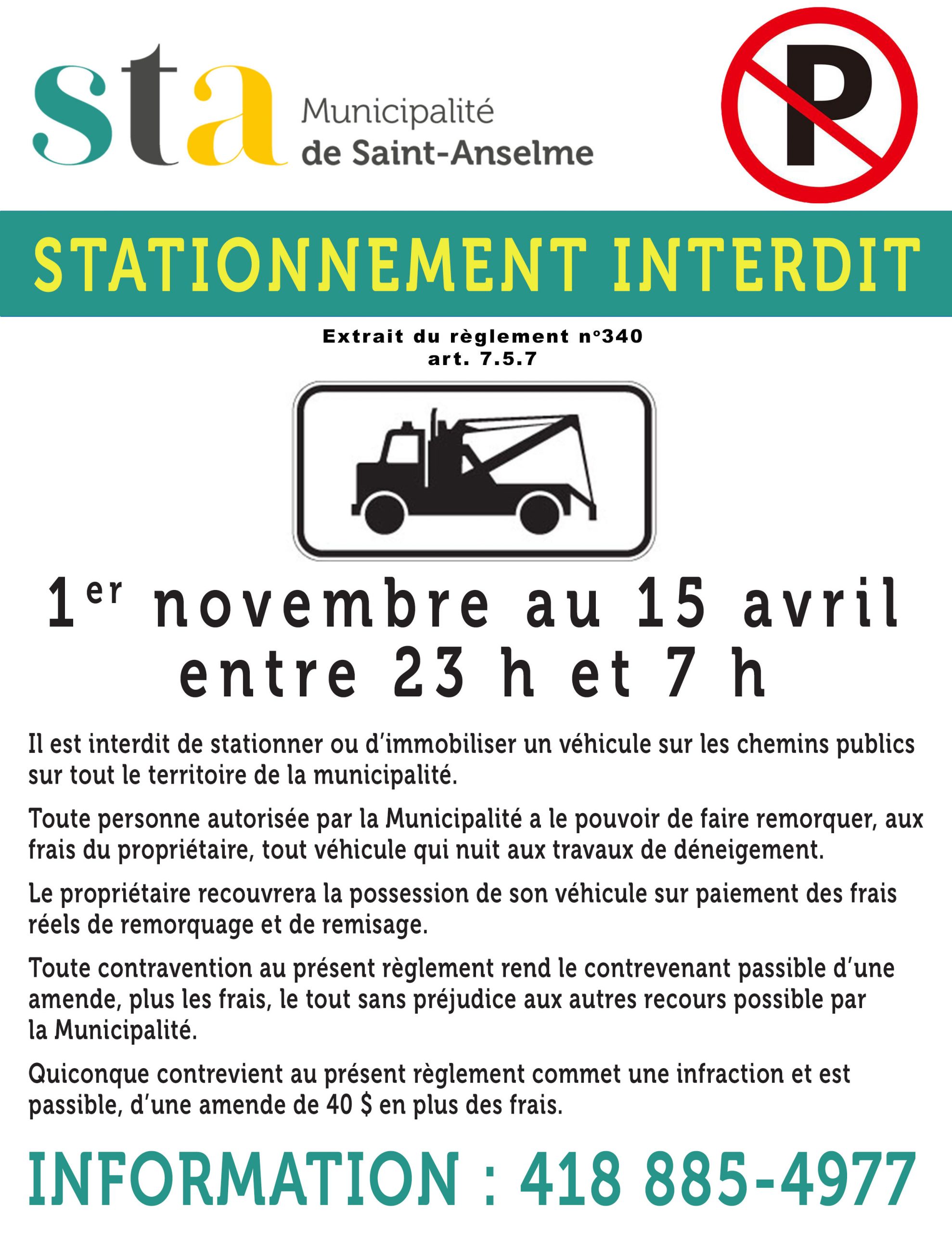 Avis Stationnement Interdit Nouveau Logo Complet