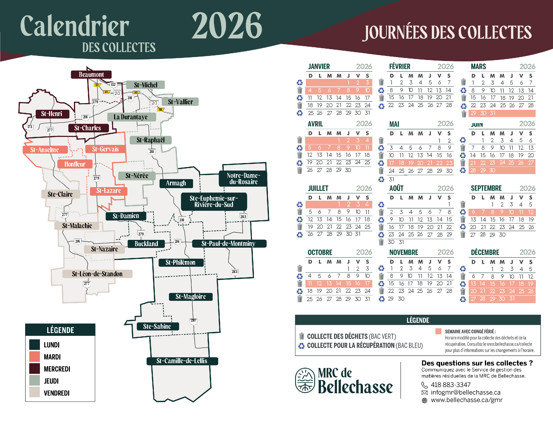 Calendrier De Collecte 2026 Vofficielle